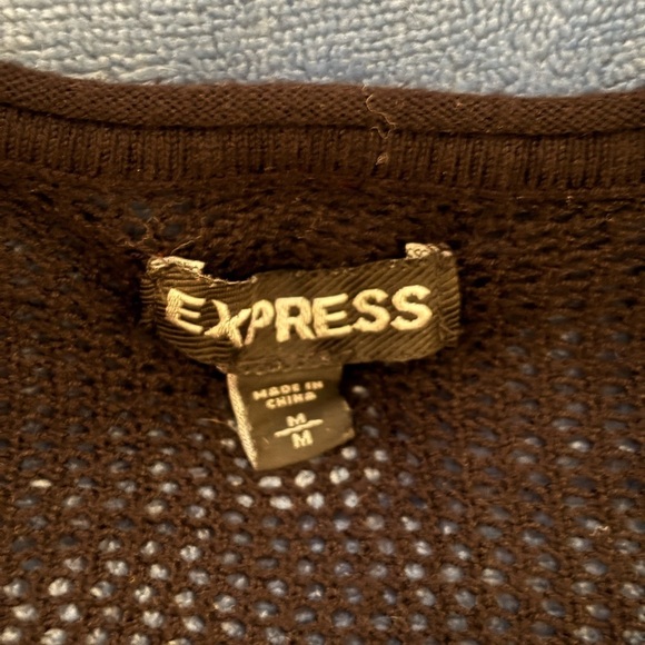 Express Black Knit Blouse - Picture 2 of 8